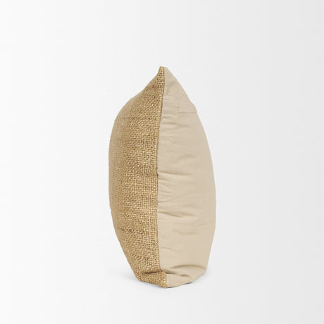 Lowen 22x22 Square Gold Woven Decorative Pillow by Mercana at Eve Furniture