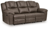Lowilla Driftwood Reclining Sofa and Loveseat by Ashley at Eve Furniture