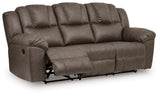 Lowilla Driftwood Reclining Sofa and Loveseat by Ashley at Eve Furniture