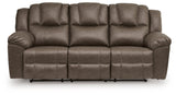Lowilla Driftwood Reclining Sofa by Ashley at Eve Furniture