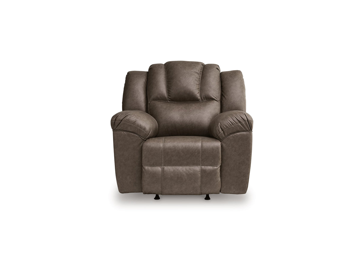 Lowilla Driftwood Rocker Recliner by Ashley at Eve Furniture