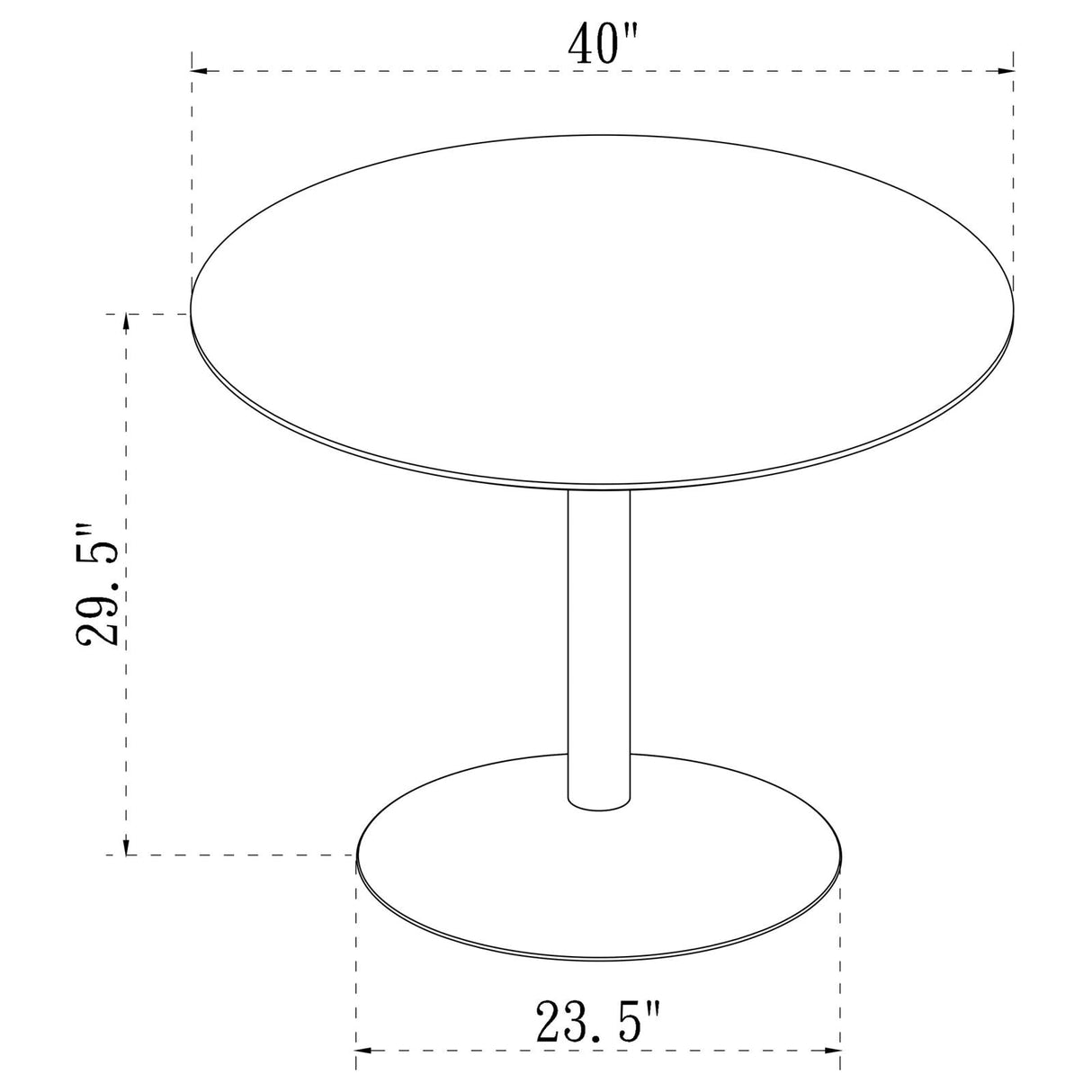 Lowry Black 5-Piece Round Dining Set with Tulip Table and Eiffel Chairs