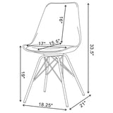 Lowry White 5-Piece Round Dining Set with Tulip Table and Eiffel Chairs