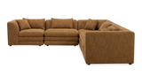 Lowtide Classic L-Shaped Modular Sectional Amber Glow by Moe's Home at Eve Furniture