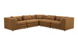 Lowtide Classic L-Shaped Modular Sectional Amber Glow by Moe's Home at Eve Furniture
