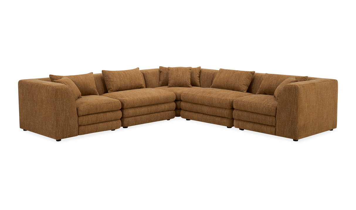 Lowtide Classic L-Shaped Modular Sectional Amber Glow by Moe's Home at Eve Furniture