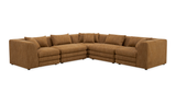 Lowtide Classic L-Shaped Modular Sectional Amber Glow by Moe's Home at Eve Furniture