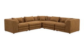 Lowtide Classic L-Shaped Modular Sectional Amber Glow by Moe's Home at Eve Furniture