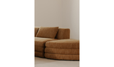Lowtide Curved Ottoman Amber Glow by Moe's Home at Eve Furniture