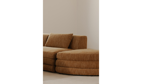 Lowtide Curved Ottoman Amber Glow by Moe's Home at Eve Furniture