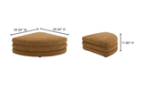 Lowtide Curved Ottoman Amber Glow by Moe's Home at Eve Furniture