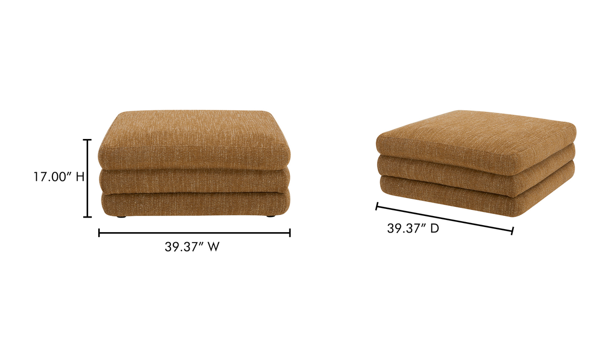 Lowtide Ottoman Amber Glow by Moe's Home at Eve Furniture