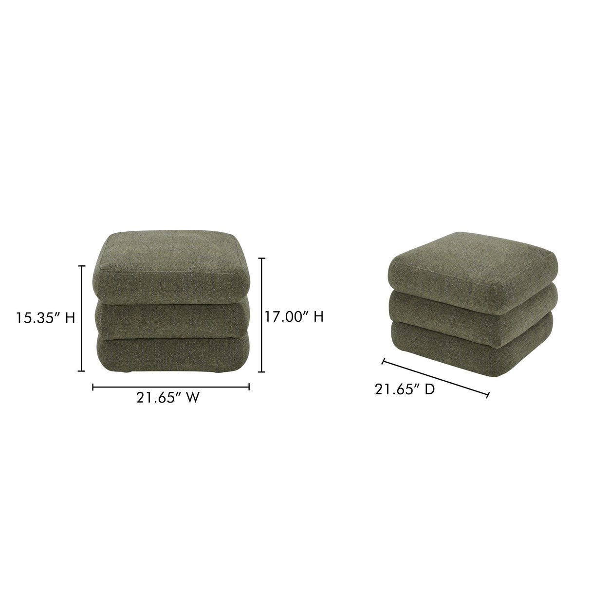 Lowtide Shadowed Green Stool by MOES at Eve Furniture