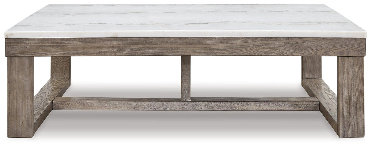 Loyaska Brown/Ivory Coffee Table by Ashley at Eve Furniture