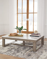 Loyaska Brown/Ivory Coffee Table by Ashley at Eve Furniture