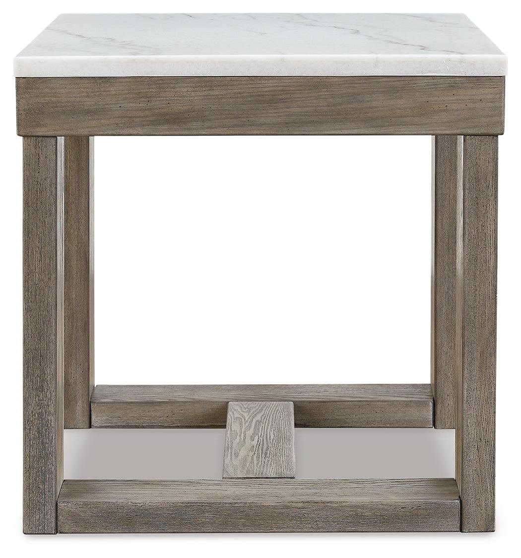 Loyaska Brown/Ivory End Table by Ashley at Eve Furniture