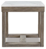 Loyaska Brown/Ivory End Table by Ashley at Eve Furniture