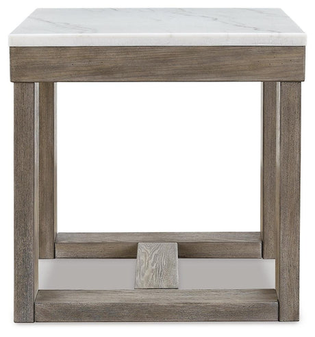 Loyaska Brown/Ivory End Table by Ashley at Eve Furniture