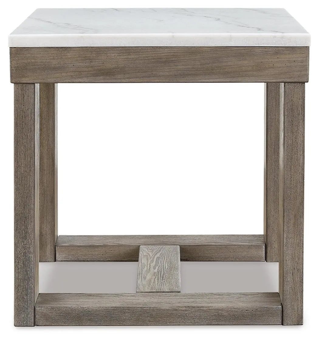 Loyaska Brown/Ivory End Table by Ashley at Eve Furniture