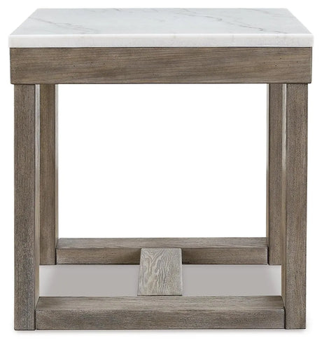 Loyaska Brown/Ivory End Table by Ashley at Eve Furniture