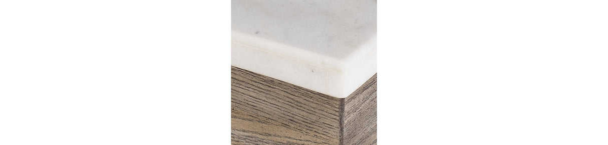 Loyaska Brown/Ivory Sofa Table by Ashley at Eve Furniture