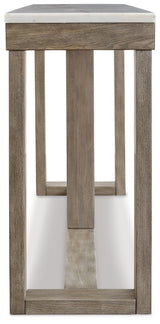 Loyaska Brown/Ivory Sofa Table by Ashley at Eve Furniture