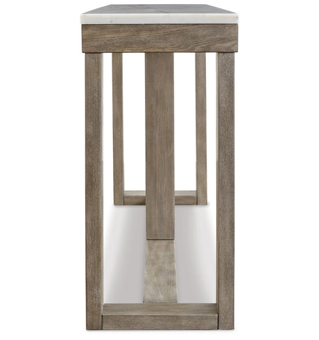 Loyaska Brown/Ivory Sofa Table by Ashley at Eve Furniture