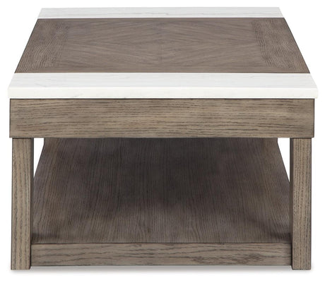 Loyaska Grayish Brown/White Lift-Top Coffee Table by Ashley at Eve Furniture