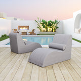 Luanda Gray Outdoor Chaise Lounge by Zuomod at Eve Furniture