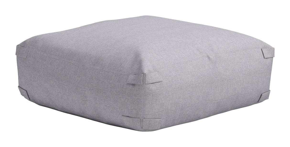 Luanda Gray Outdoor Ottoman by Zuomod at Eve Furniture