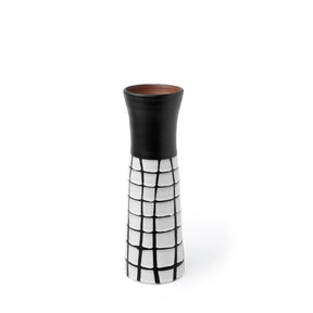 Luanda Large Black/White Large Ceramic Vase by Mercana at Eve Furniture