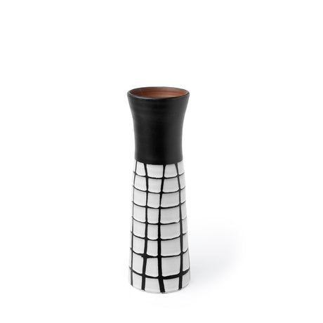 Luanda Large Black/White Large Ceramic Vase by Mercana at Eve Furniture