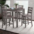 Lubbock Gray 5 Pc. Counter Ht. Table Set by Furniture of America at Eve Furniture