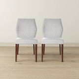 Luca Light Grey Fabric Dining Chair (Set Of 2) by Ashcroft Furniture at Eve Furniture