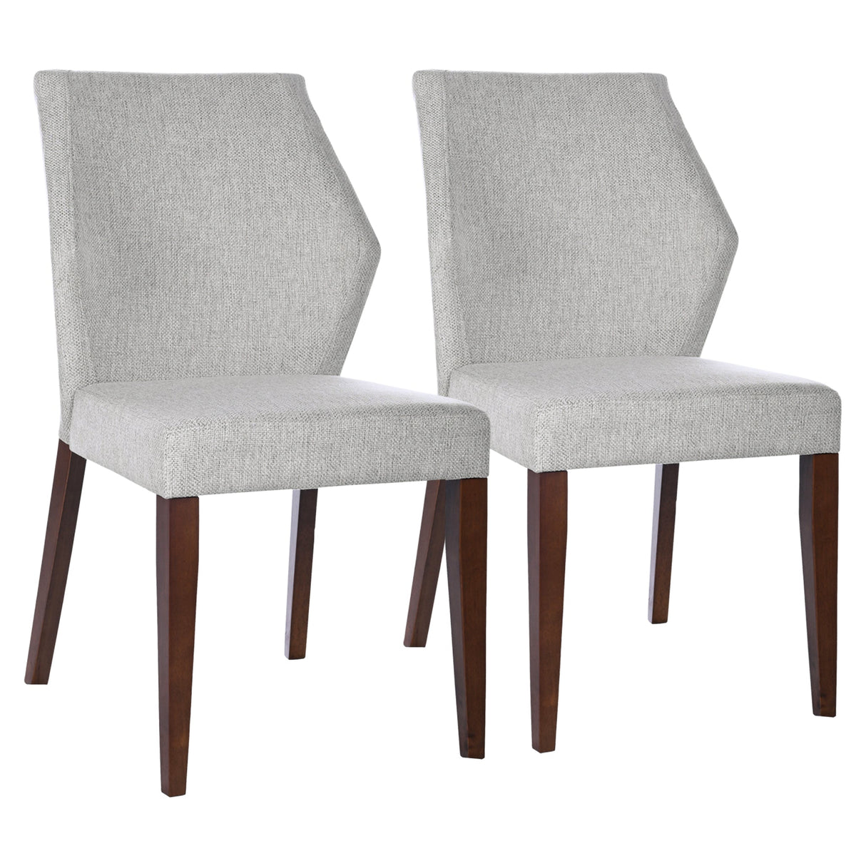 Luca Light Grey Fabric Dining Chair (Set Of 2) by Ashcroft Furniture at Eve Furniture