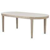 Lucaire 84-inch Cultured Marble Top Dining Table Honed Cream