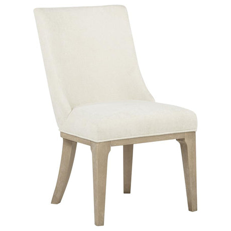 Lucaire Arched Upholstered Dining Side Chair Cream (Set of 2) by Coaster at Eve Furniture
