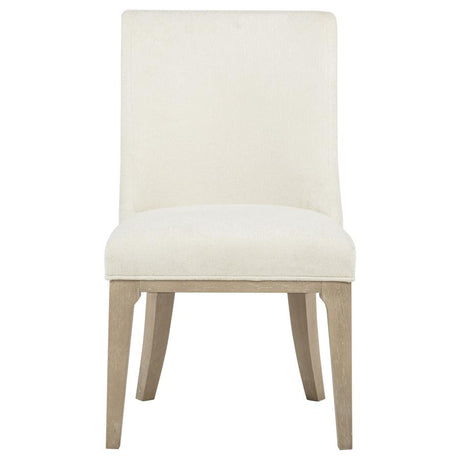 Lucaire Arched Upholstered Dining Side Chair Cream (Set of 2) by Coaster at Eve Furniture