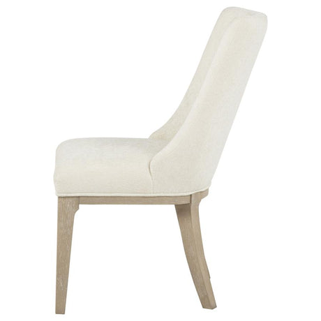 Lucaire Arched Upholstered Dining Side Chair Cream (Set of 2) by Coaster at Eve Furniture