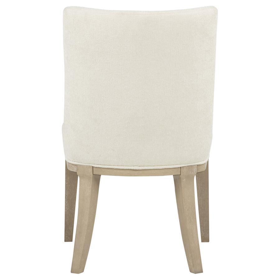 Lucaire Arched Upholstered Dining Side Chair Cream (Set of 2)