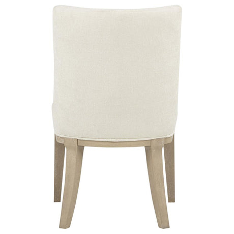 Lucaire Arched Upholstered Dining Side Chair Cream (Set of 2) by Coaster at Eve Furniture