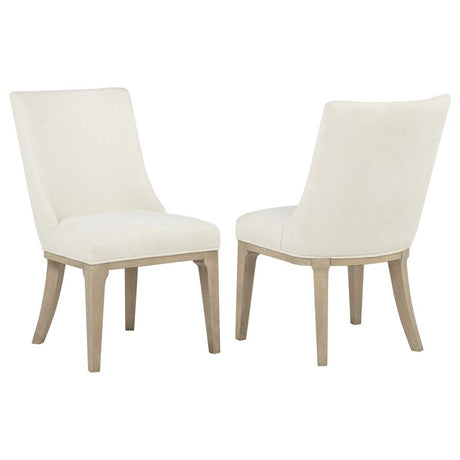 Lucaire Arched Upholstered Dining Side Chair Cream (Set of 2) by Coaster at Eve Furniture