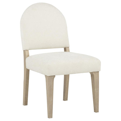 Lucaire Curved High Back Upholstered Dining Chair Cream (Set of 2) by Coaster at Eve Furniture