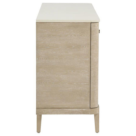 Lucaire Sandstone 2-door 3-drawer Cultured Marble Top Sideboard by Coaster at Eve Furniture