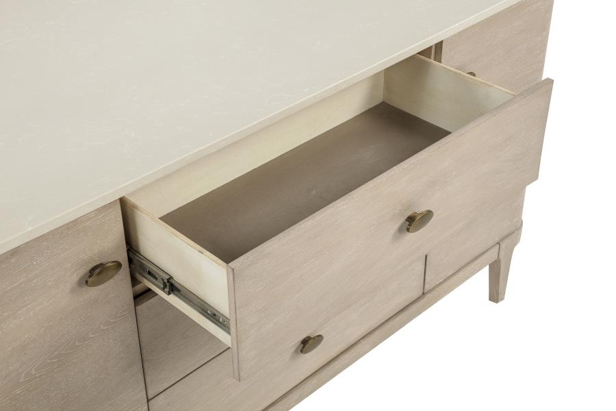 Lucaire Sandstone 2-door 3-drawer Cultured Marble Top Sideboard by Coaster at Eve Furniture