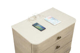 Lucaire Sandstone 3-drawer Nightstand Bedside Table