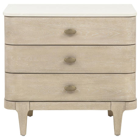 Lucaire Sandstone 3-drawer Nightstand Bedside Table by Coaster at Eve Furniture