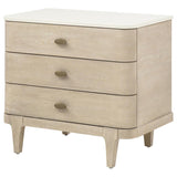 Lucaire Sandstone 3-drawer Nightstand Bedside Table