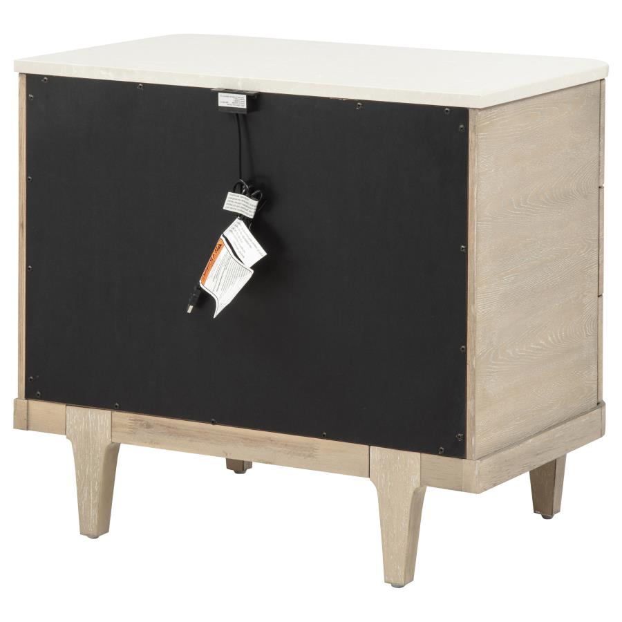 Lucaire Sandstone 3-drawer Nightstand Bedside Table