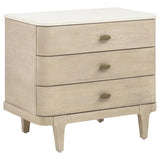 Lucaire Sandstone 3-drawer Nightstand Bedside Table
